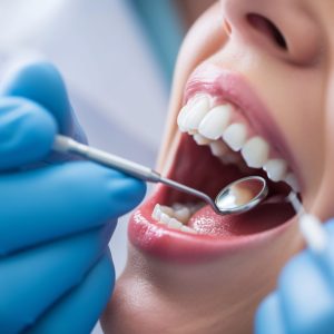 a tooth being extracted